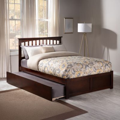 Mission Platform Bed with Footboard & Trundle