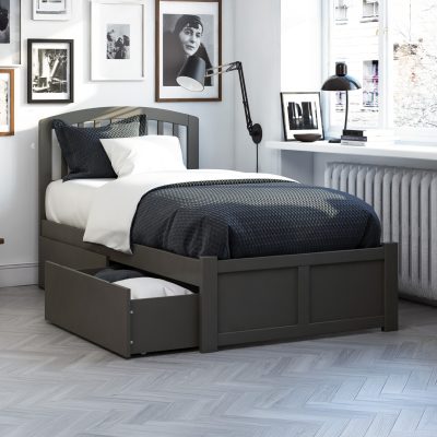Richmond Platform Bed with Footboard & Set of 2 Storage Drawers