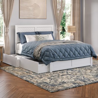 Canyon Platform Bed with Footboard & Set of 2 Storage Drawers