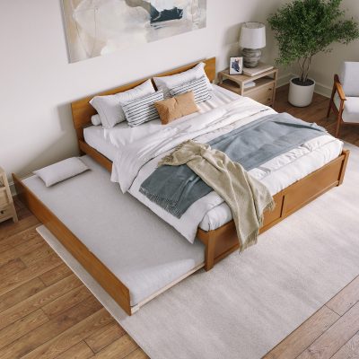 Orlando Platform Bed with Footboard & Trundle