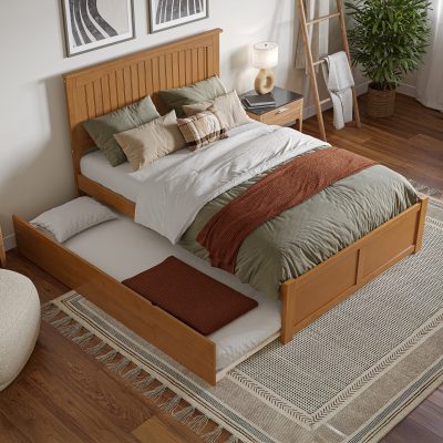 Nantucket Platform Bed with Footboard & Trundle