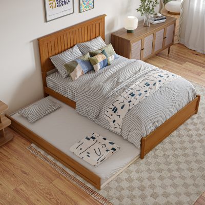Malta Platform Bed with Footboard & Trundle