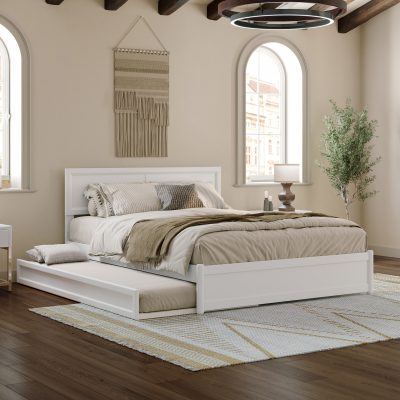 Lylah Platform Bed with Footboard & Trundle