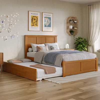 Madison Platform Bed with Footboard & Trundle