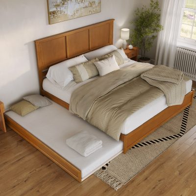 Felicity Platform Bed with Footboard & Trundle