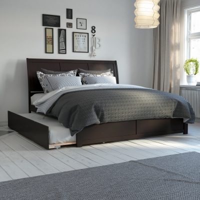 Portland Platform Bed with Footboard & Trundle