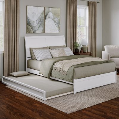 Andorra Platform Bed with Footboard & Trundle