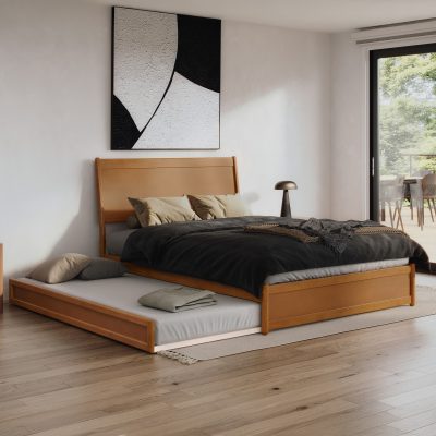 Casanova Platform Bed with Footboard & Trundle