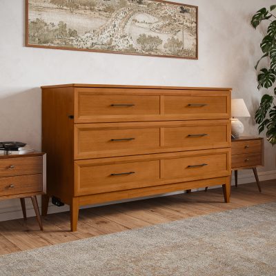 Santa Fe Murphy Bed Chest with Mattress & Built-In Charger