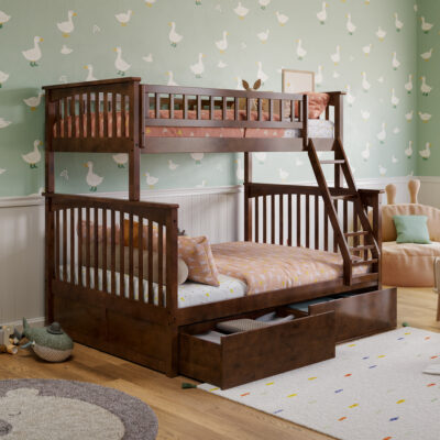 Columbia Ladder Bunk Bed with Storage Drawers