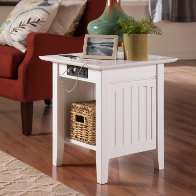 Nantucket End Table with Built-In Charger