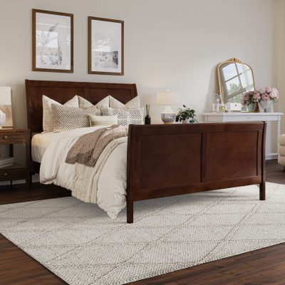 Portland Low Profile Platform Bed with Matching Footboard